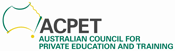 Logo: Australian Council for Private Education and Training