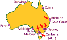 Mapa: Ubicación de Australian Catholic University campus