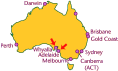 Mapa: Ubicación de University of South Australia campus